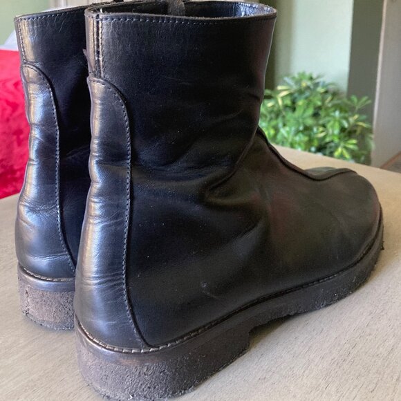 Lemaire Men's Black Ankle Leather Boots - Picture 1 of 5